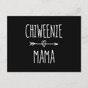 chiweenie mama  chihuahua mum gift postcard