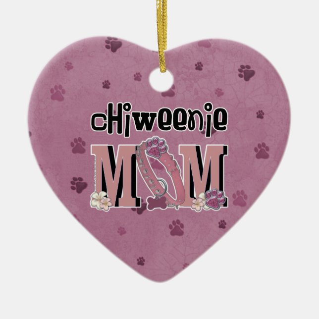 ChiWeenie MOM Ceramic Tree Decoration (Front)