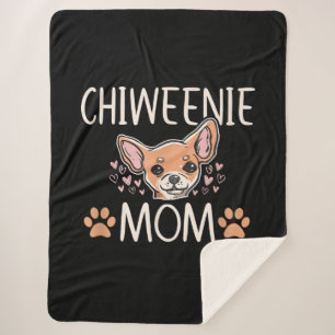 chiweenie mum chihuahua cute dog owner love lover sherpa blanket