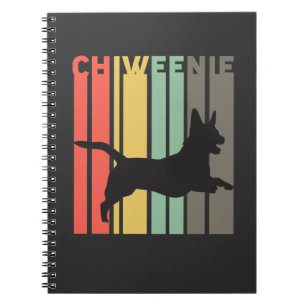 Chiweenie Silhouette - Cute Chiweenie Dog Gift Notebook