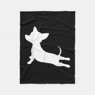 chiweenie yoga ness gift, chihuahua dachshund fleece blanket