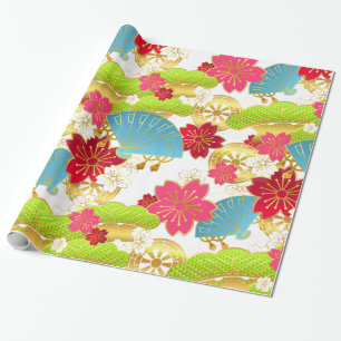 Chiyogami style Giftwrap Wrapping Paper
