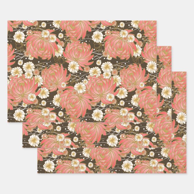 Chiyogami Yuzen Washi Style pattern Wrapping Paper (Set)