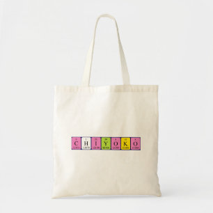 Chiyoko periodic table name tote bag