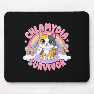 Chlamydia Survivor Cat Meme Funny Shirts For Men A Mouse Pad