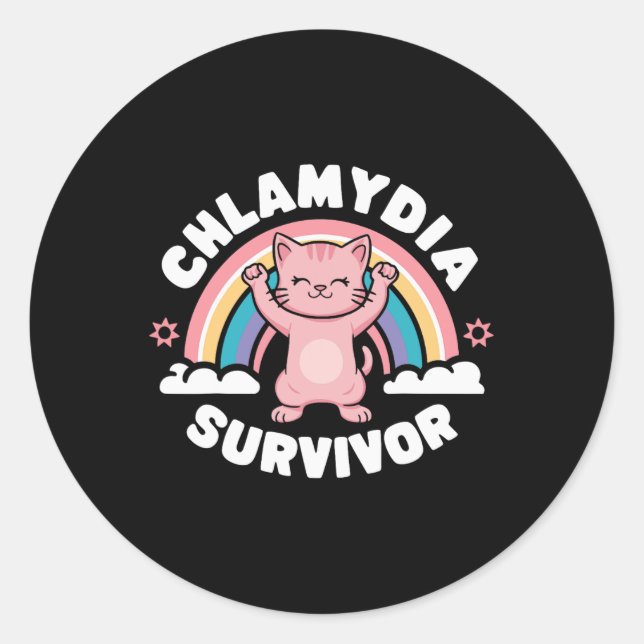 Chlamydia Survivor  Classic Round Sticker (Front)