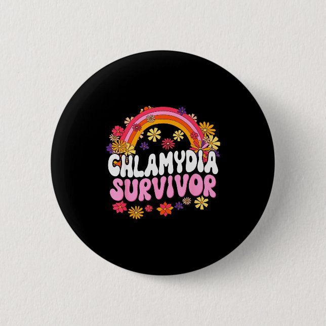 Chlamydia Survivor Funny Graphic  6 Cm Round Badge (Front)