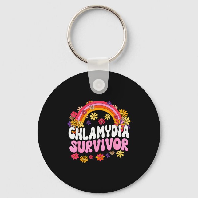 Chlamydia Survivor Funny Graphic  Key Ring (Front)