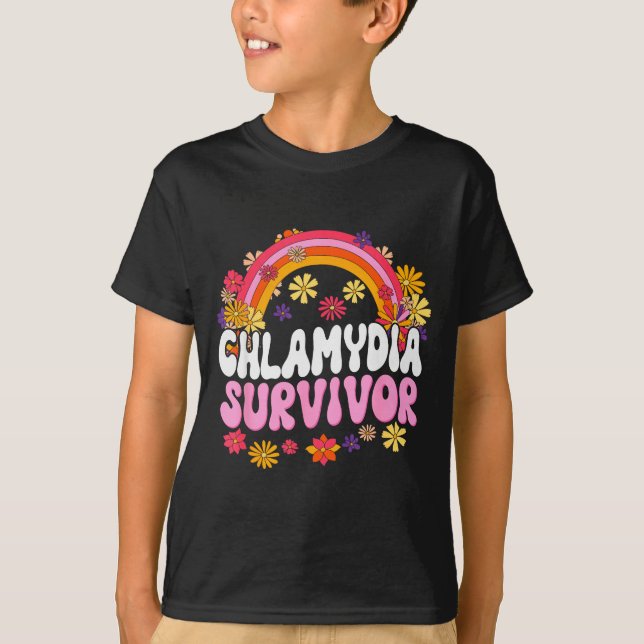 Chlamydia Survivor Funny Graphic  T-Shirt (Front)