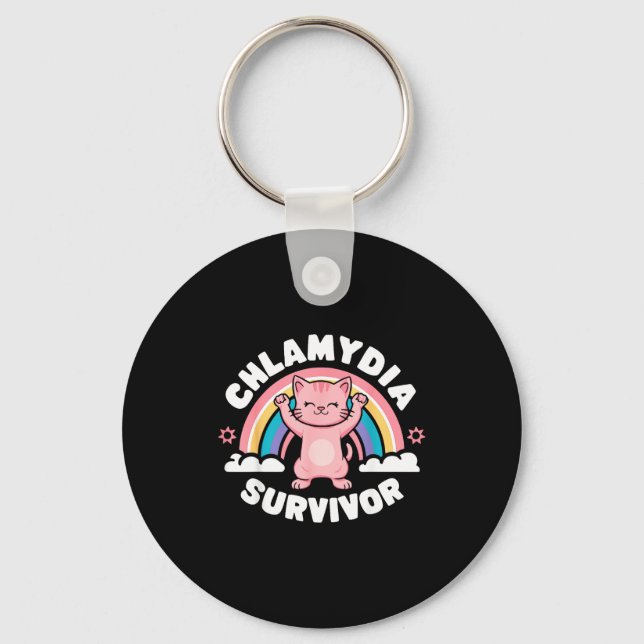Chlamydia Survivor  Key Ring (Front)