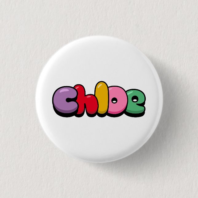 Chloe 3 Cm Round Badge (Front)