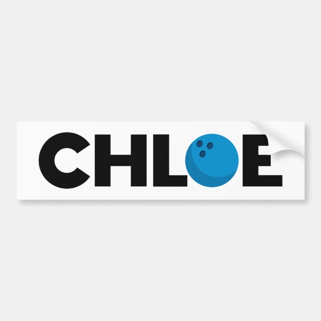 Chloe bowling bumper sticker (Front)