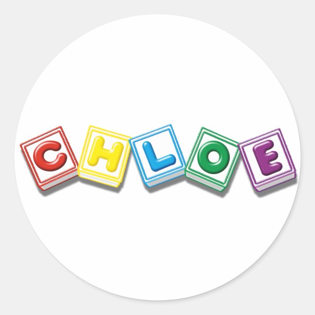 Chloe Classic Round Sticker (Front)