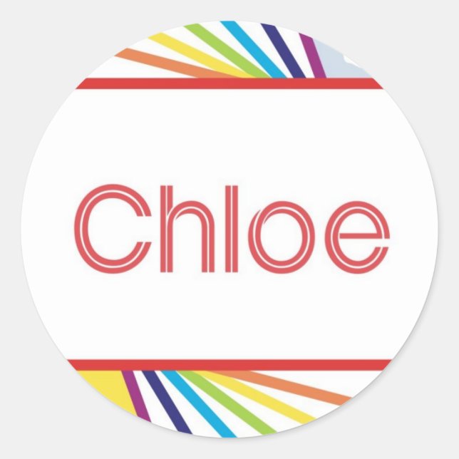 Chloe Classic Round Sticker (Front)