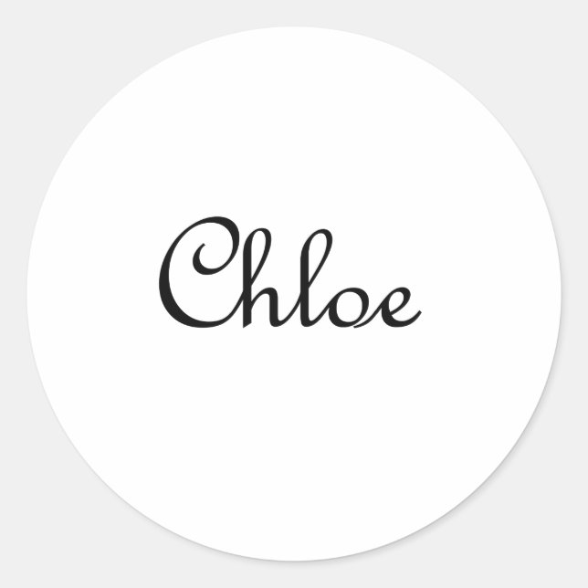 Chloe Classic Round Sticker (Front)