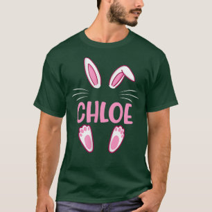 CHLOE Easter Bunny Funny Novelty Womens Custom Nam T-Shirt