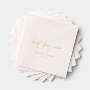 Chloe Elegant Wedding Foil Napkins