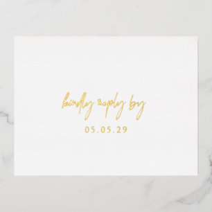 Chloe Elegant Wedding Foil RSVP Card