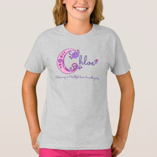 Chloe girls C name meaning monogram shirt