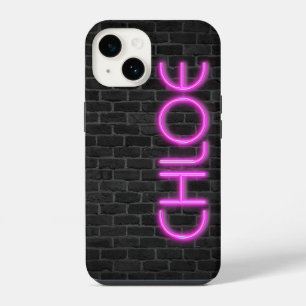 CHLOE In PINK Neon Lights iPhone 14 Case