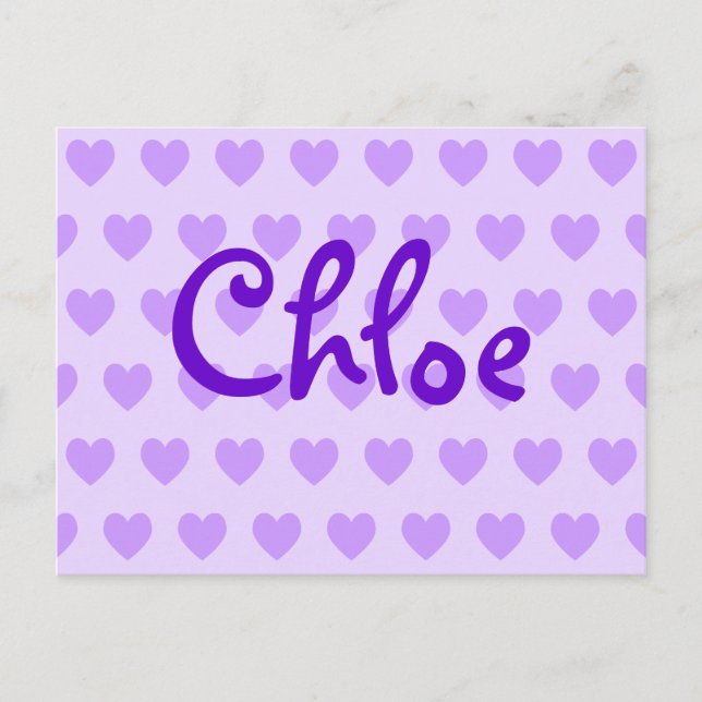 Chloe in Purple Postcard (Front)