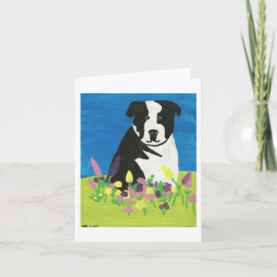 Chloe in the garden card