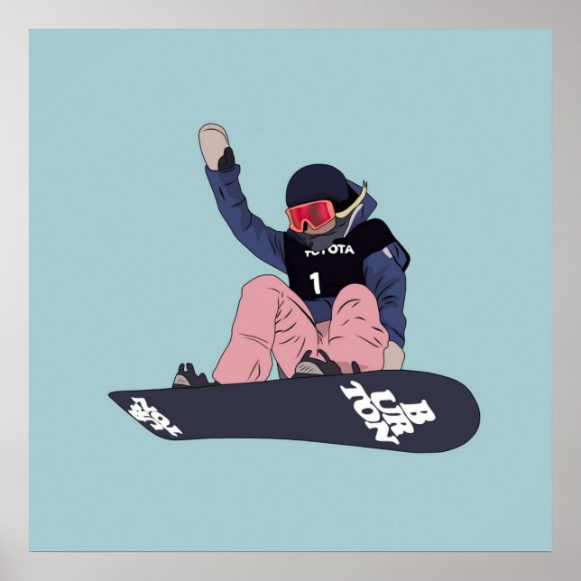 Chloe Kim Snowboarder Poster (Front)