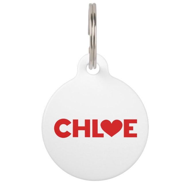 Chloe Love Pet Tag (Front)