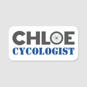 Chloe Mountain Biker Name Tag