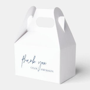 Chloe Navy Blue Elegant Wedding Favour Box