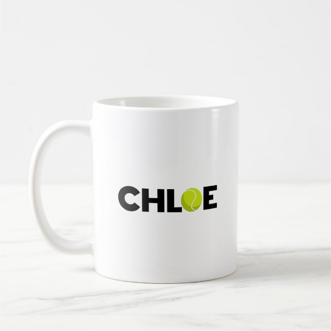 Chloe Tennis Coffee Mug (Left)