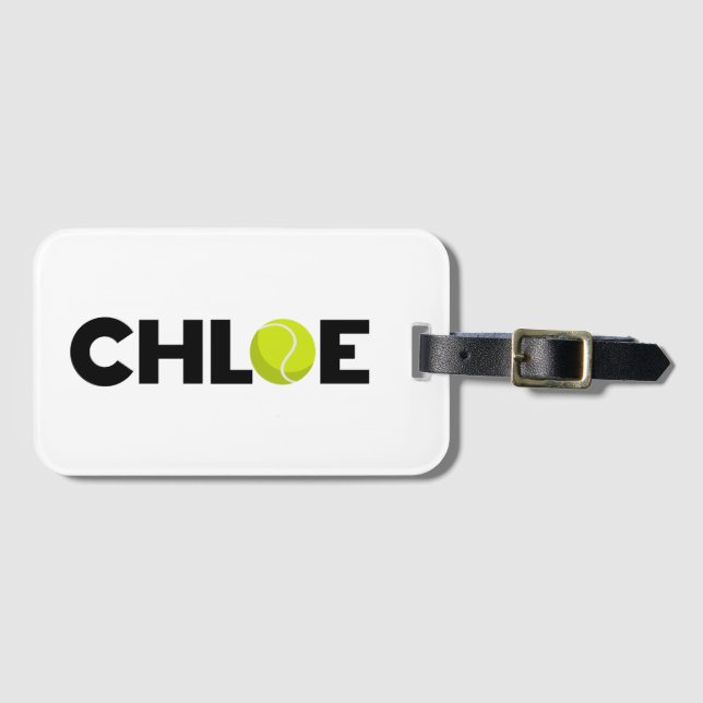 Chloe Tennis Luggage Tag (Front Horizontal)