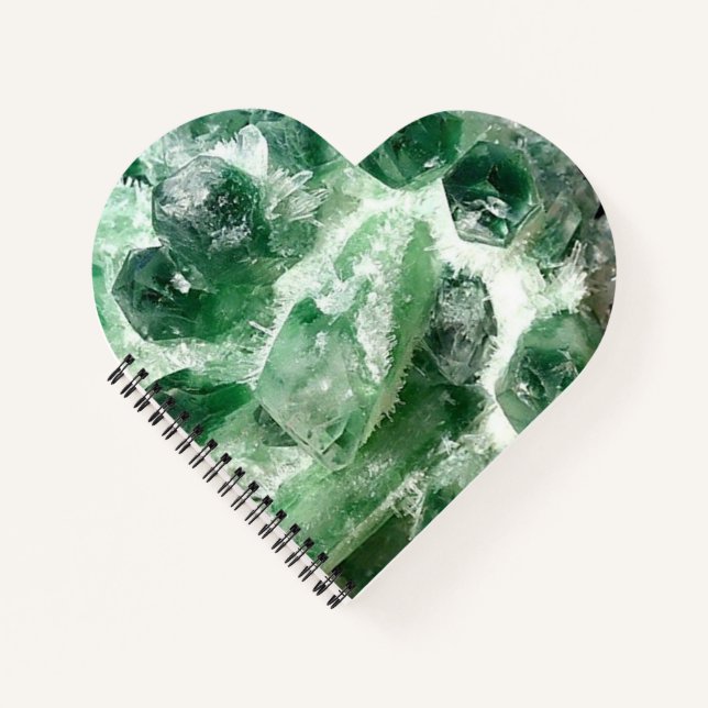 Chlorite Quartz Rock Crystal Cluster  Notebook (Front)