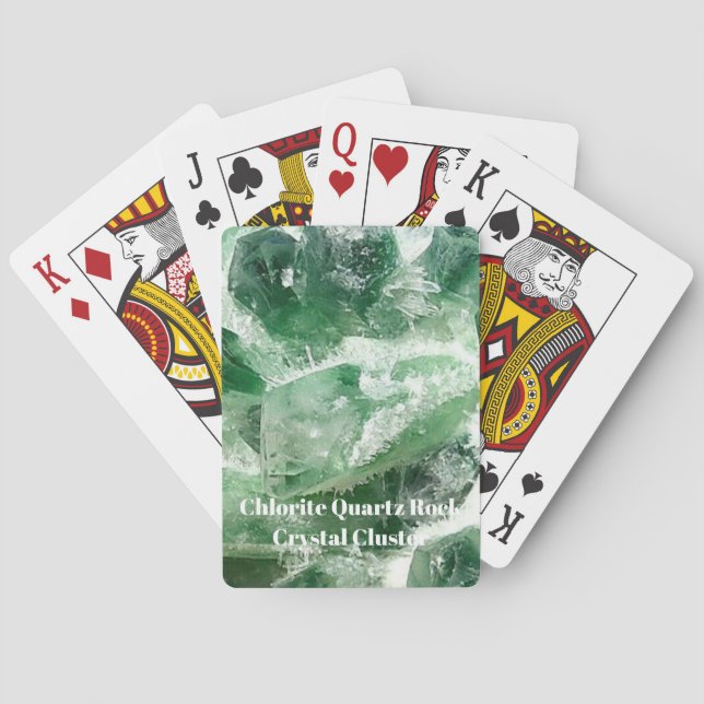 Chlorite Quartz Rock Crystal Cluster  Playing Cards (Back)