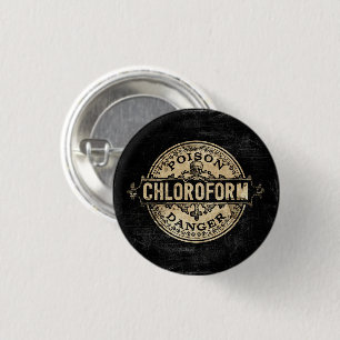 Chloroform Vintage Style Poison Label 3 Cm Round Badge