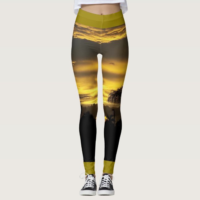 CHO DUSK SUN DESIGN LEGGINGS (Front)