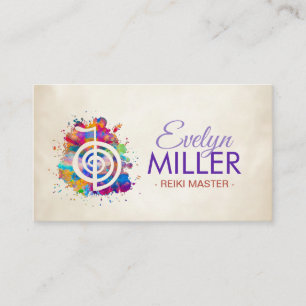 Cho ku Rei in colourful splatter Business Card