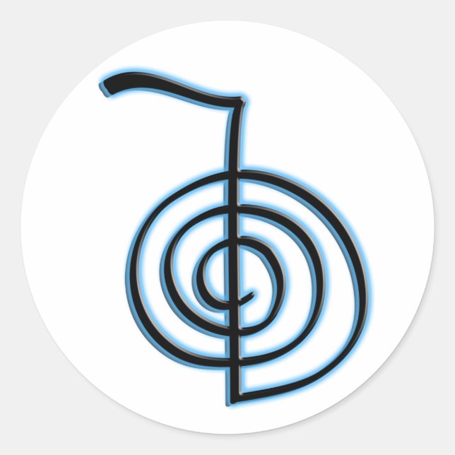 Cho Ku Rei Reiki Symbol Classic Round Sticker (Front)