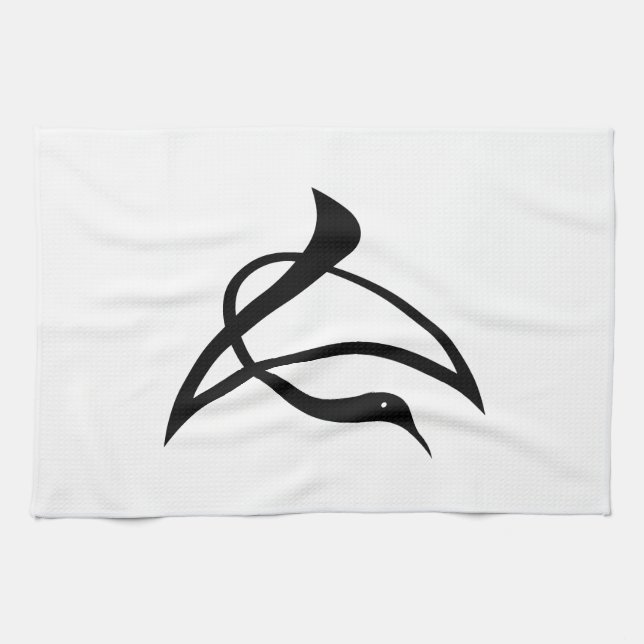 Cho-no-ji Crane Tea Towel (Horizontal)