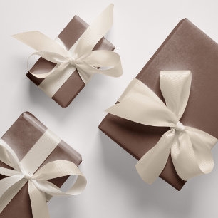 Choc Brown Solid Colour Wrapping Paper Sheets