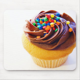 Choc frosted cupcake mouse pad