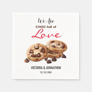 Choc-Full Of Love Cookie Thank You Wedding Treat Napkin