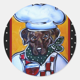 Choc Lab Chef Classic Round Sticker