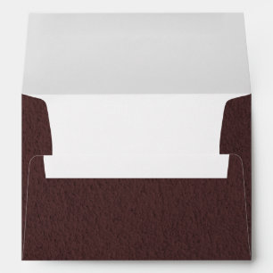 Choclate Brown lined white background Envelope
