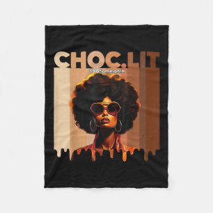 Choclit Black History Month Pride Melanin Africa G Fleece Blanket
