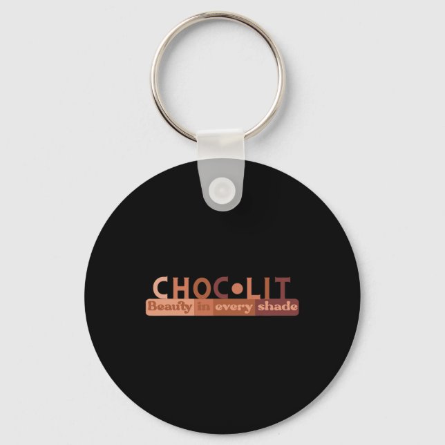 Choclit Brown Sugar Babe Afro Queen African Americ Key Ring (Front)