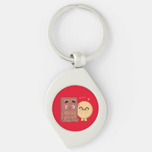 Choco And Pancake Couples Love Valentine Matching  Key Ring