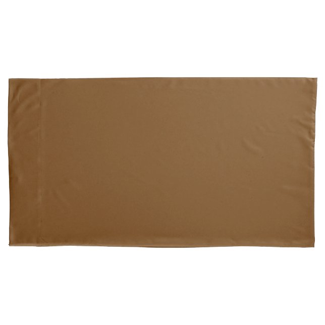 Choco Brown colour Easily Customise This Pillowcase (Front-Left)