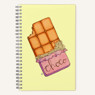 Choco, Cartoon Chocolate Bar Notebook