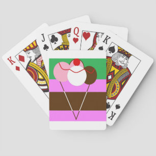 choco-cream-strawberry icecream playing cards